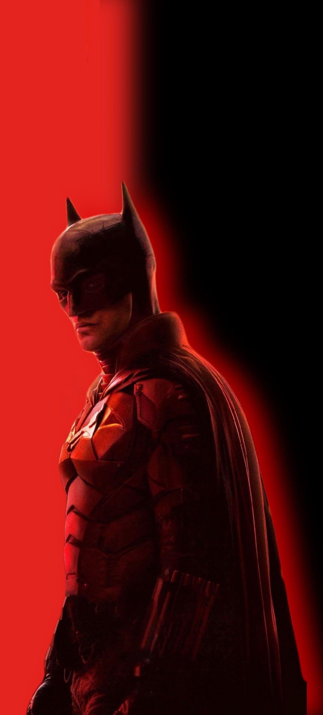 1080x2390 simplistic Pattinson Batman wallpaper