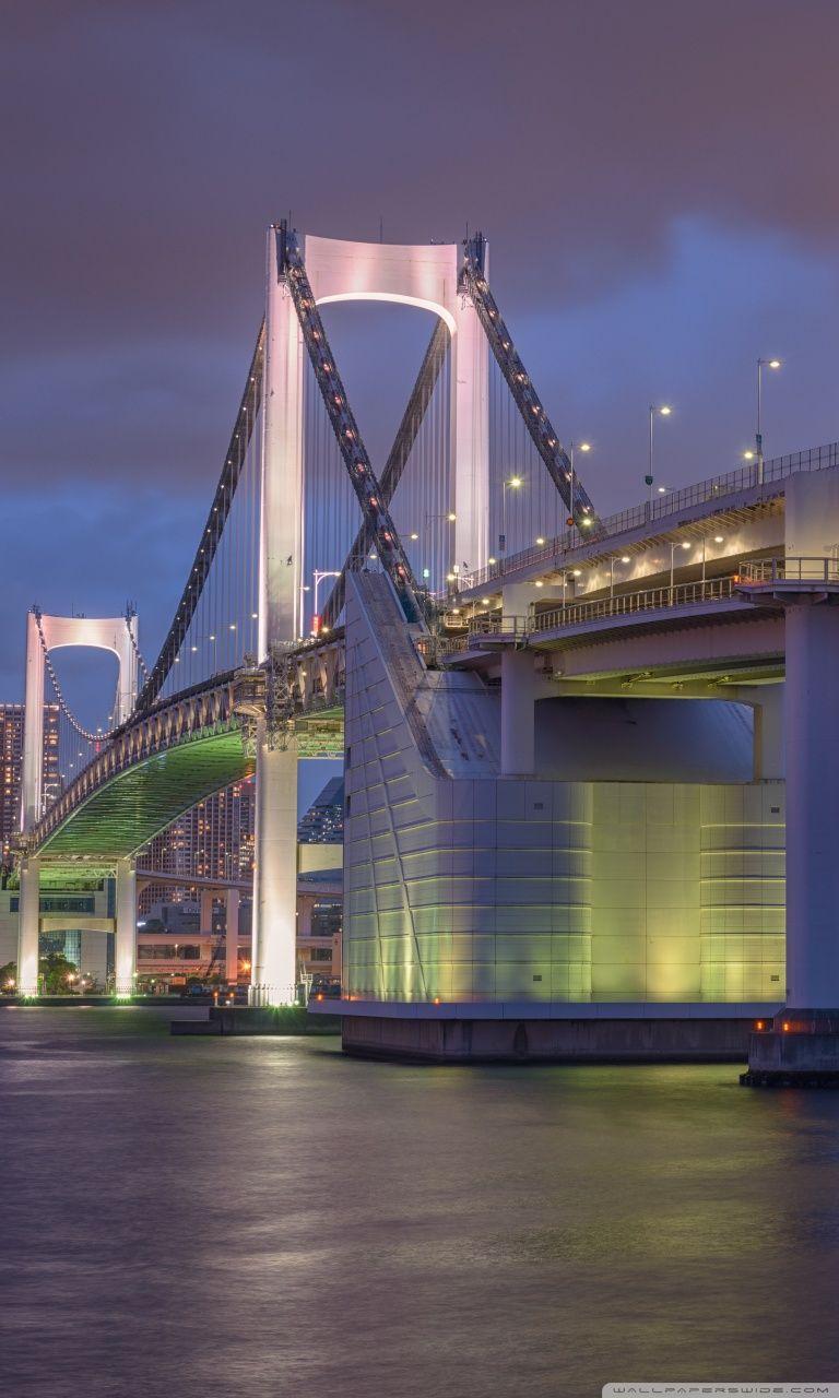768x1280 Rainbow Bridge, Tokyo Ultra HD Desktop Background Wallpaper for 4K