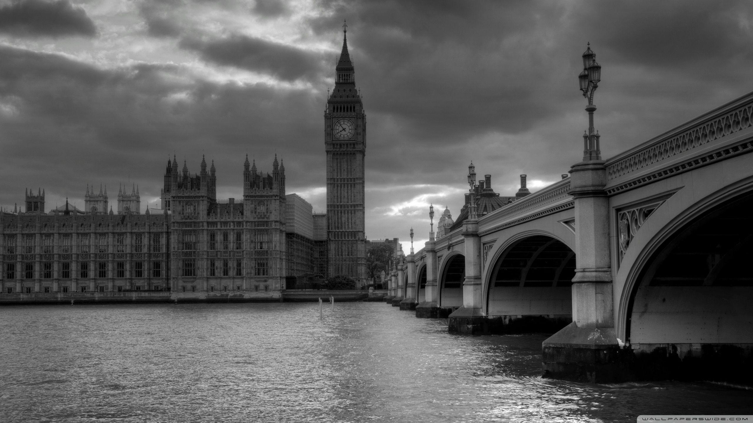 2560x1440 London In Black And White ❤ 4K HD Desktop Wallpaper for 4K