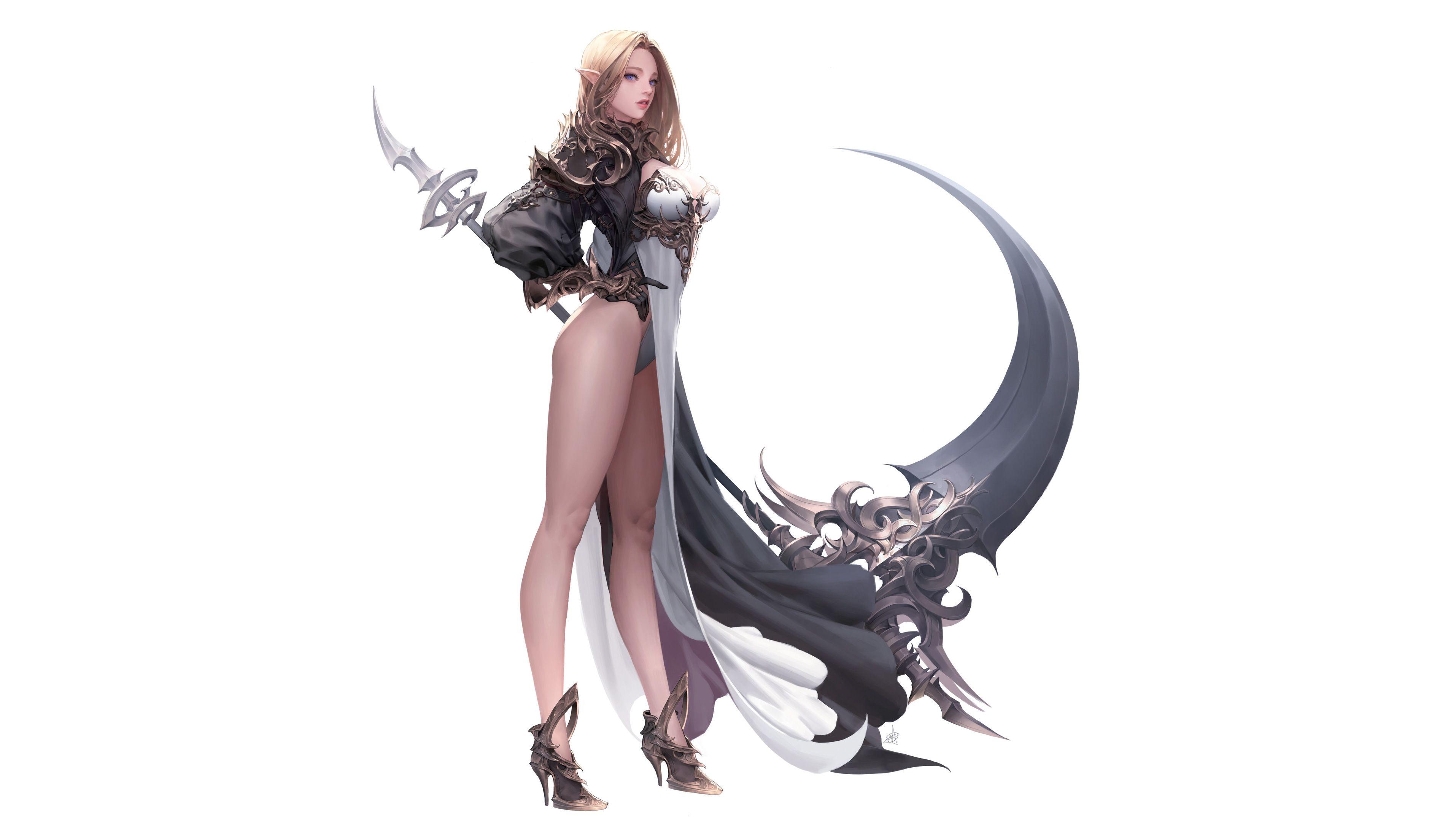 3828x2154 Anime Elf Fantasy Artwork 4k, HD Fantasy Girls, 4k