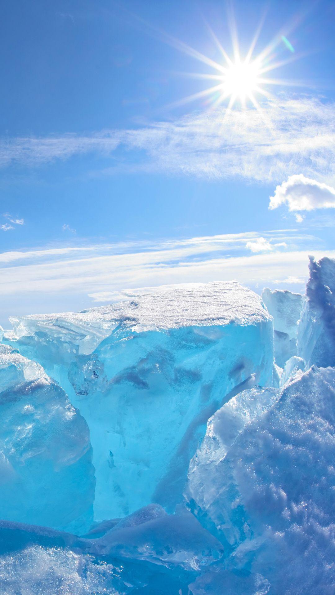 1080x1919 Blue Ice Wallpaper