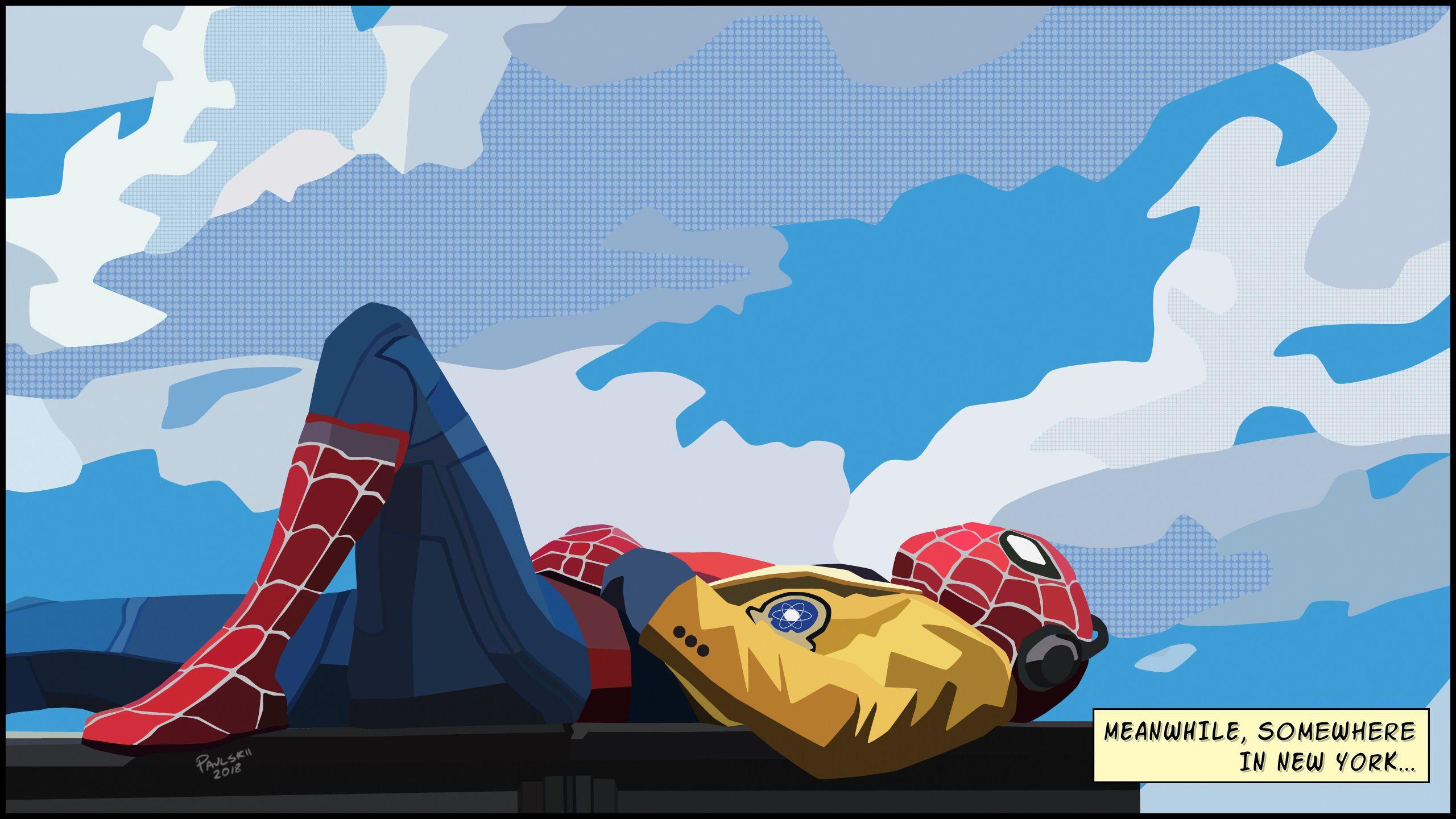Hình nền động 2560x1440 Spider Man Homecoming Animated