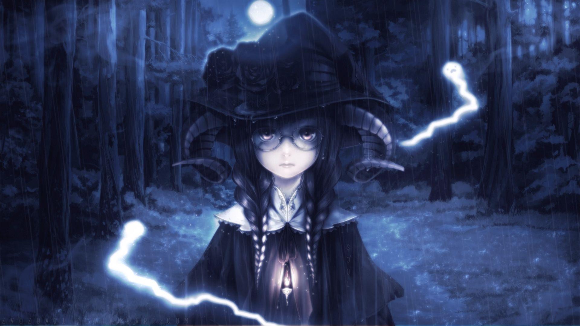 1920x1080 Anime Witch Girl Wallpaper