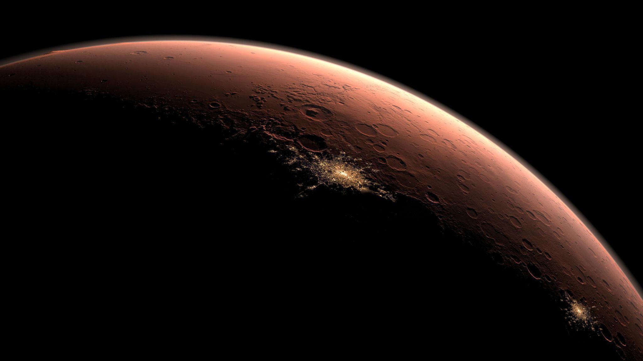 2048x1152 human Mars: Wallpaper