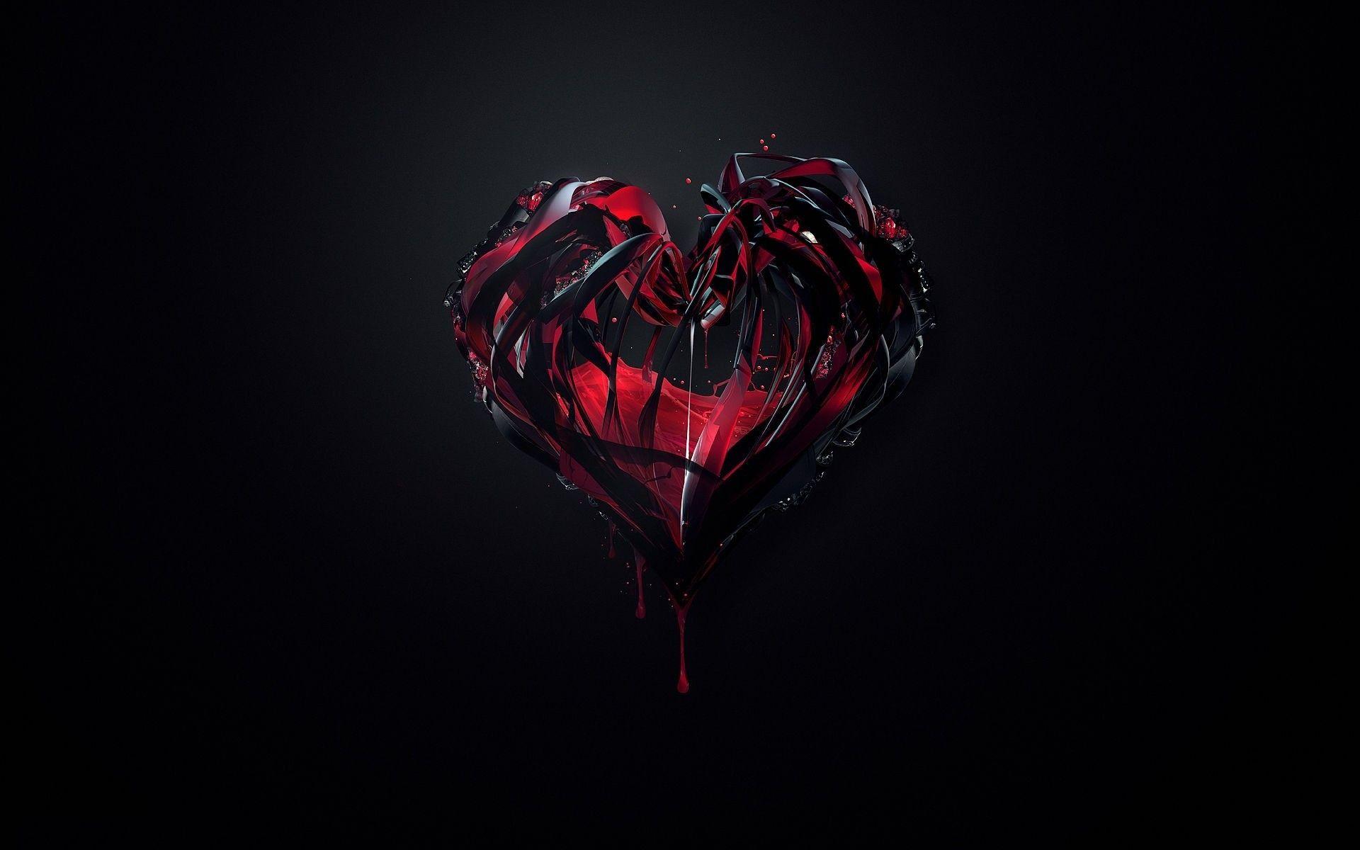 dark broken heart wallpaper