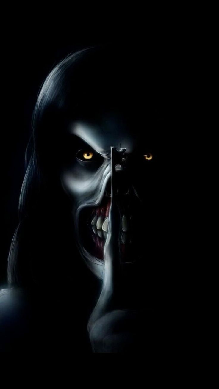 736x1308 Scary, black, dark horror, teeth, yellow eyes, HD phone wallpaper