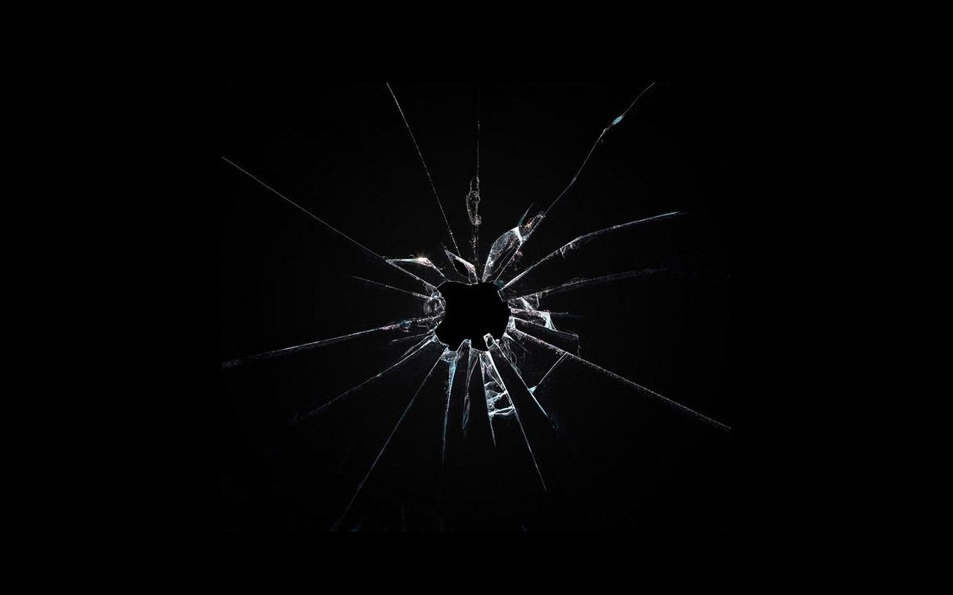 1920x1200 Apple Logo Broken Glass HD desktop .