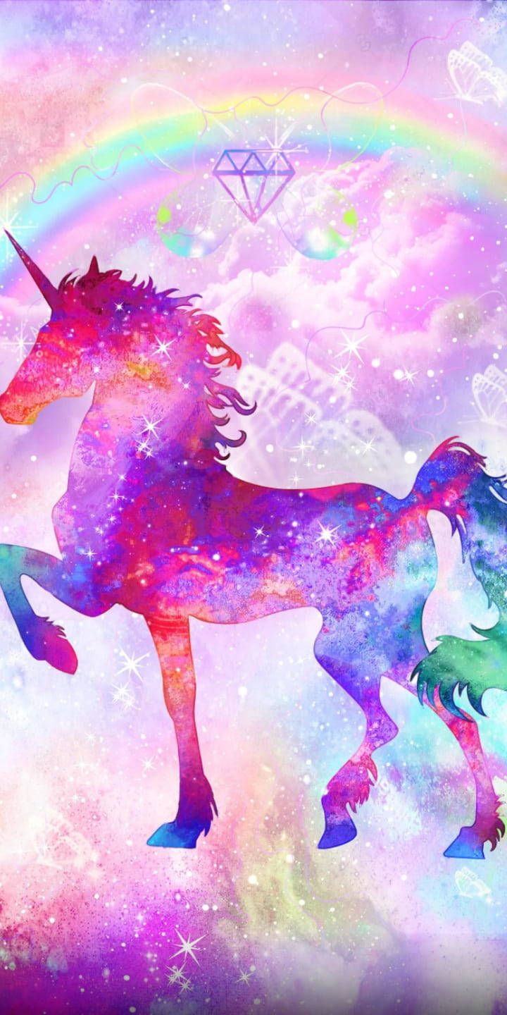 720x1440 Download Rainbow, Glitter, And Unicorns