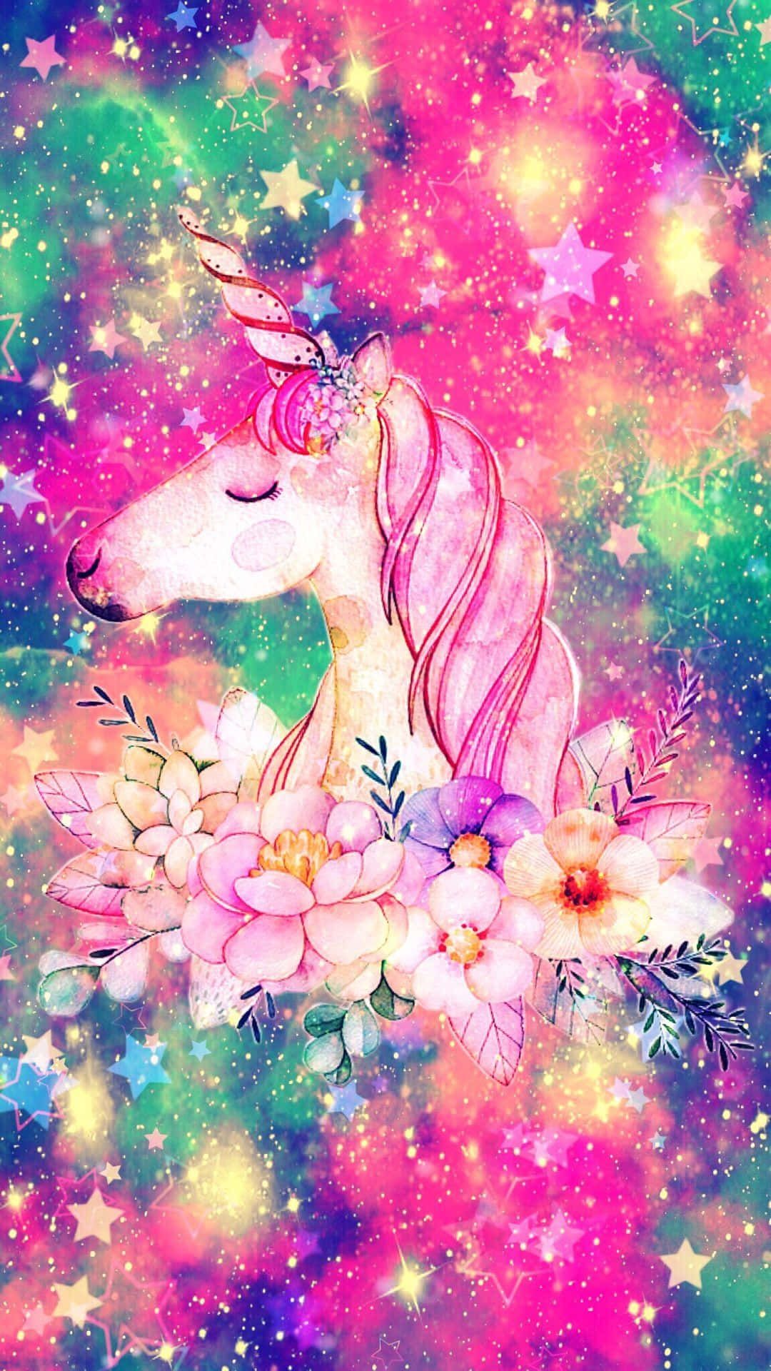 1080x1920 Download Glitter Unicorn Background