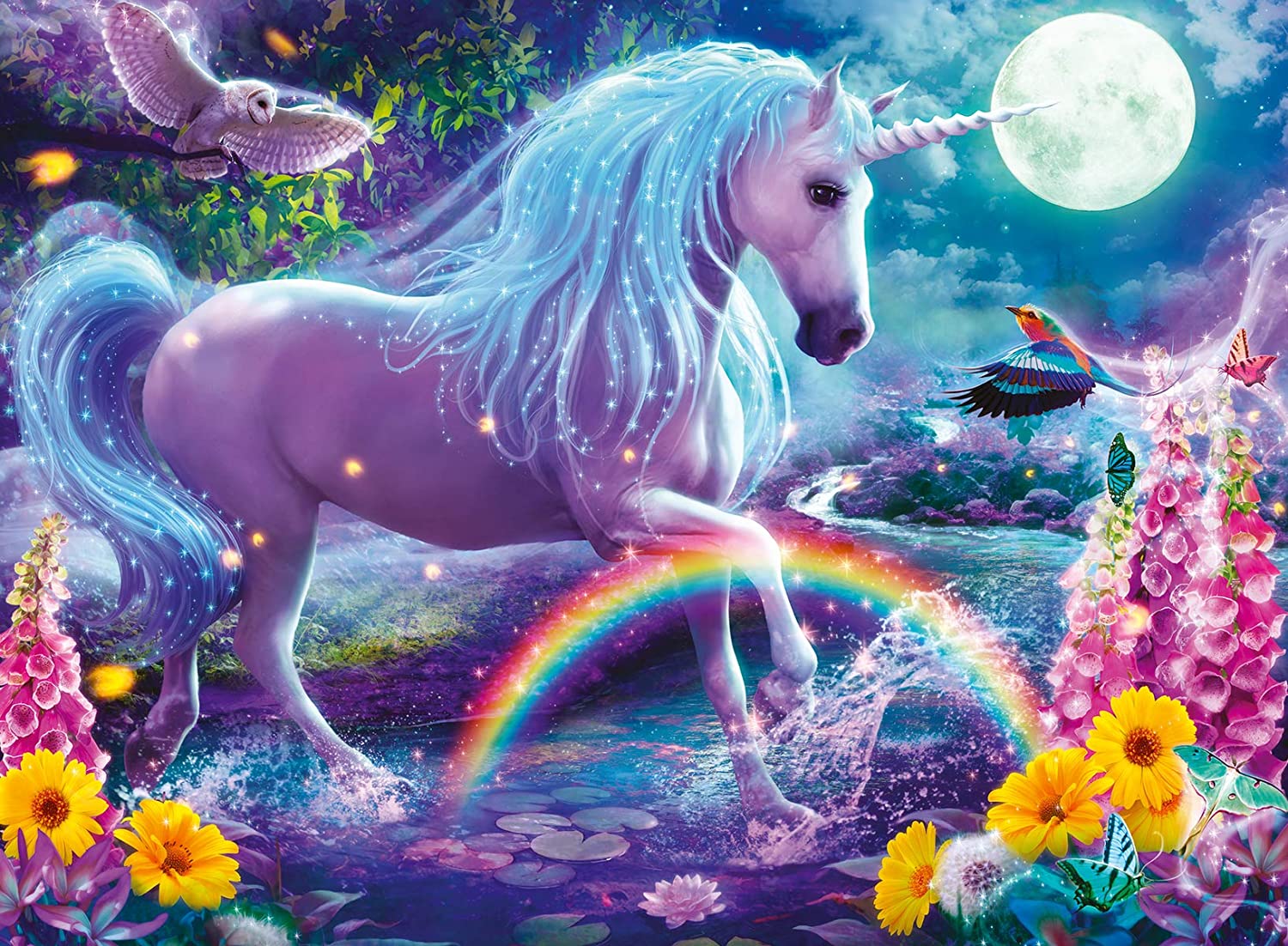 1500x1102 100pc Glitter Unicorn Puzzle