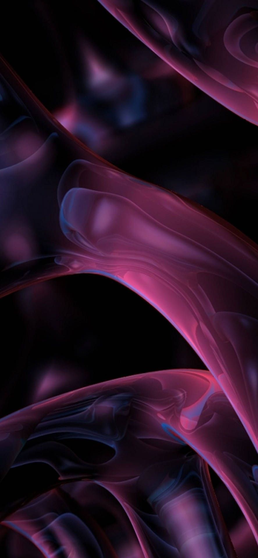 887x1920 Download Purple Shapes iPhone AMOLED Wallpaper