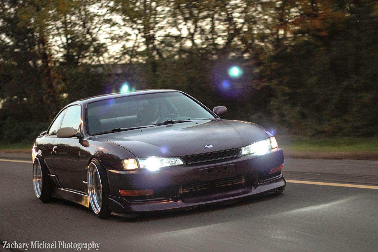 1280x853 Image Nissan Silvia S14 Rolling Stance JDM Violet Cars Front
