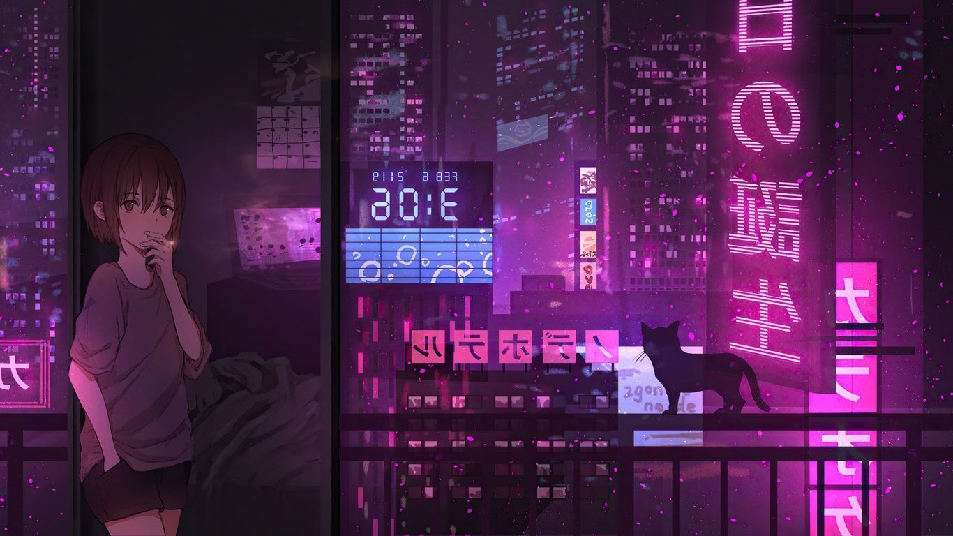 1366x768 Neon Cyberpunk 4k Laptop HD