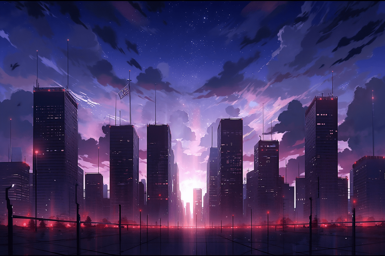 1280x853 Download Ai Generated Skyline Anime