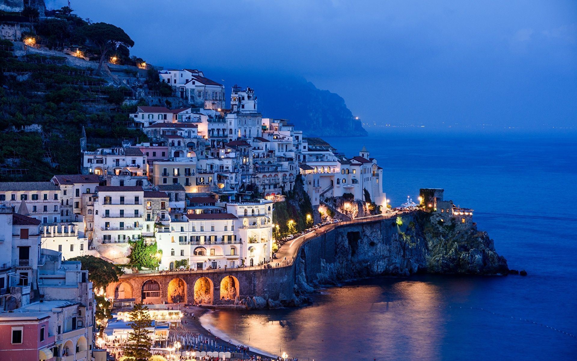 1920x1200 Wallpaper Amalfi Italy Salerno, Gulf