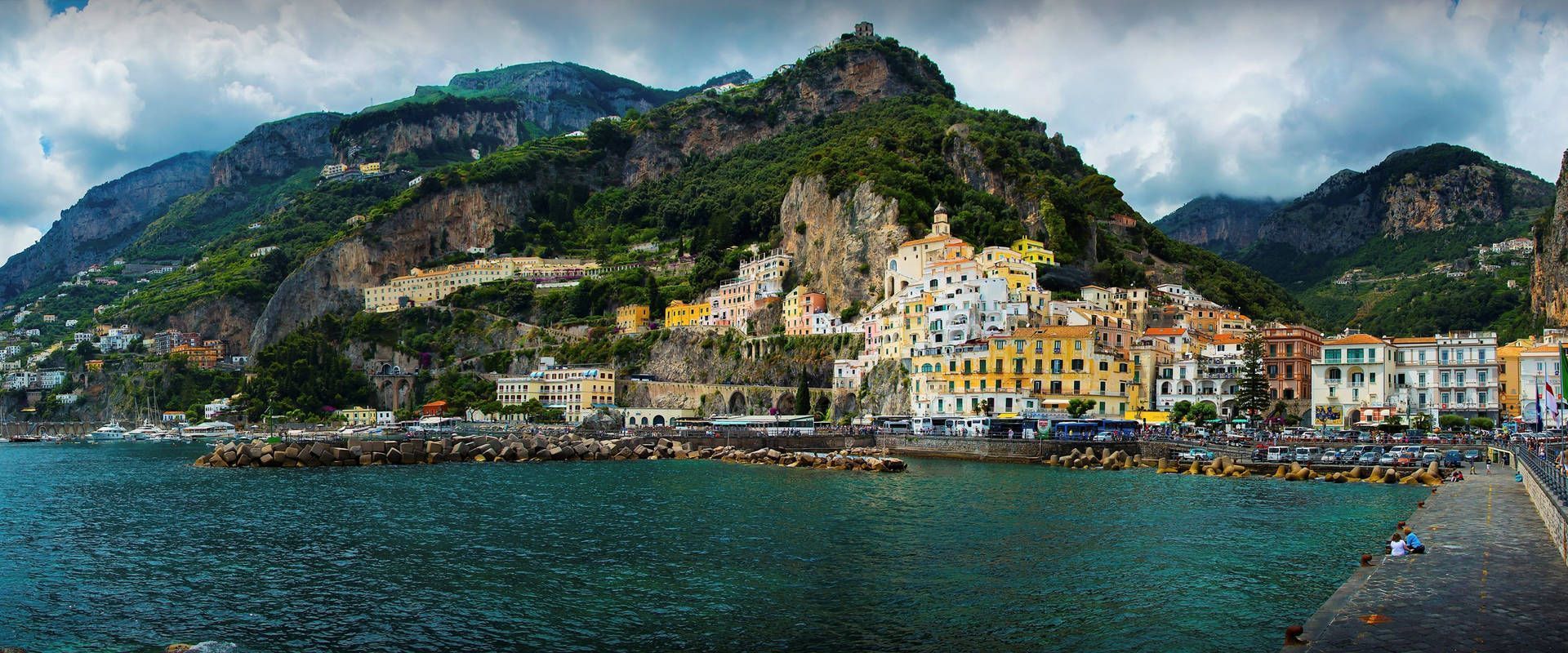 1920x800 Download Panoramic Amalfi Coast Salerno