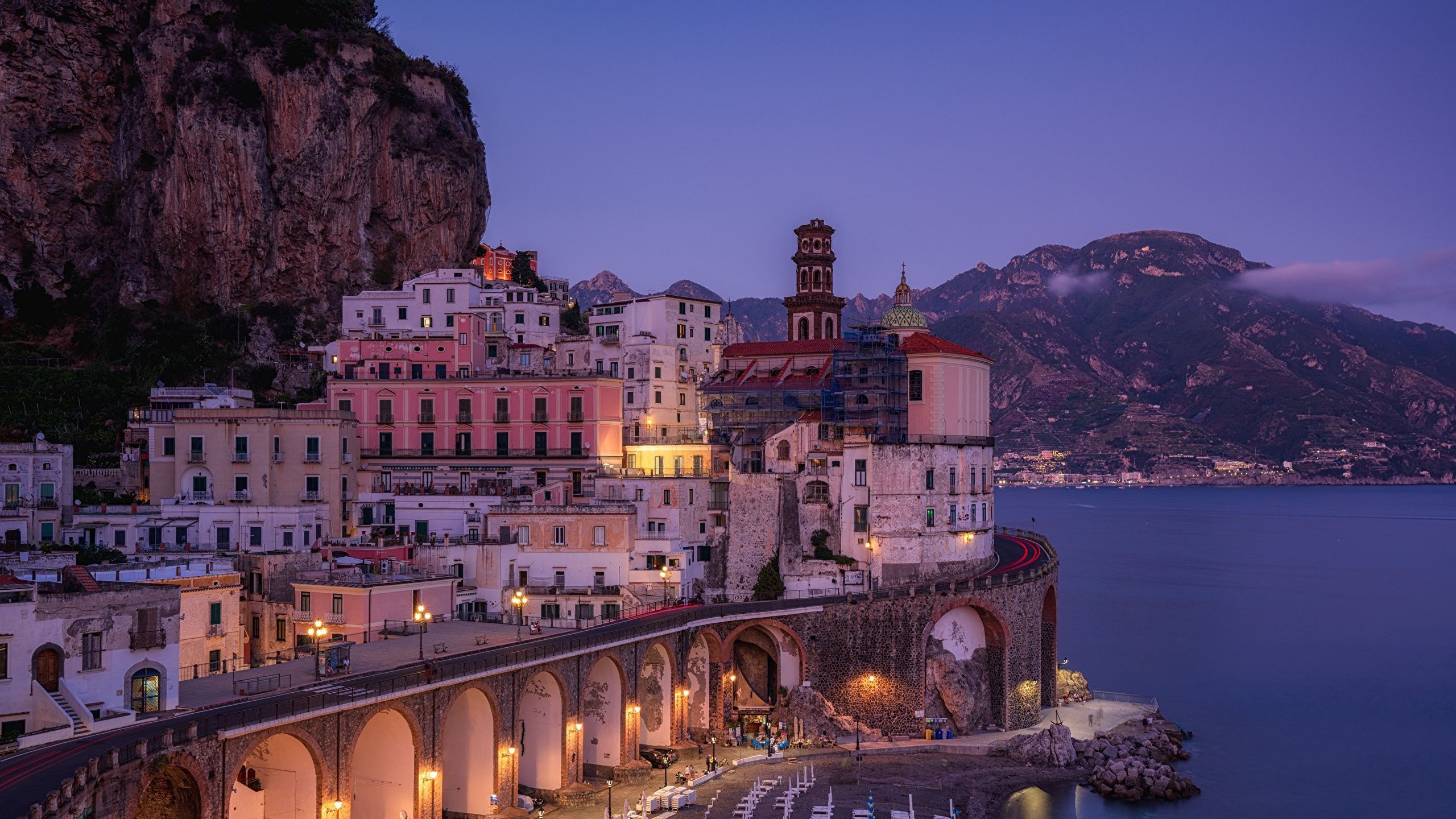 2560x1440 Picture Italy Atrani, Salerno Gulf