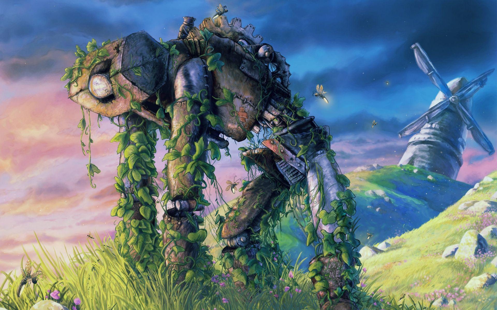 1920x1200 Sci fi fantasy art robot mech futuristic wallpaper