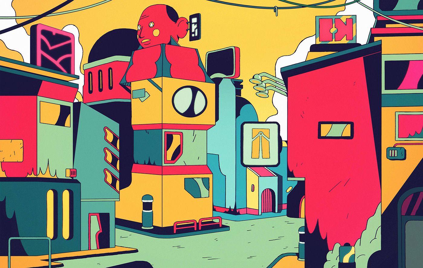 1400x889 Watch This Colorful, Beautifully Illustrated, Retro Sci Fi