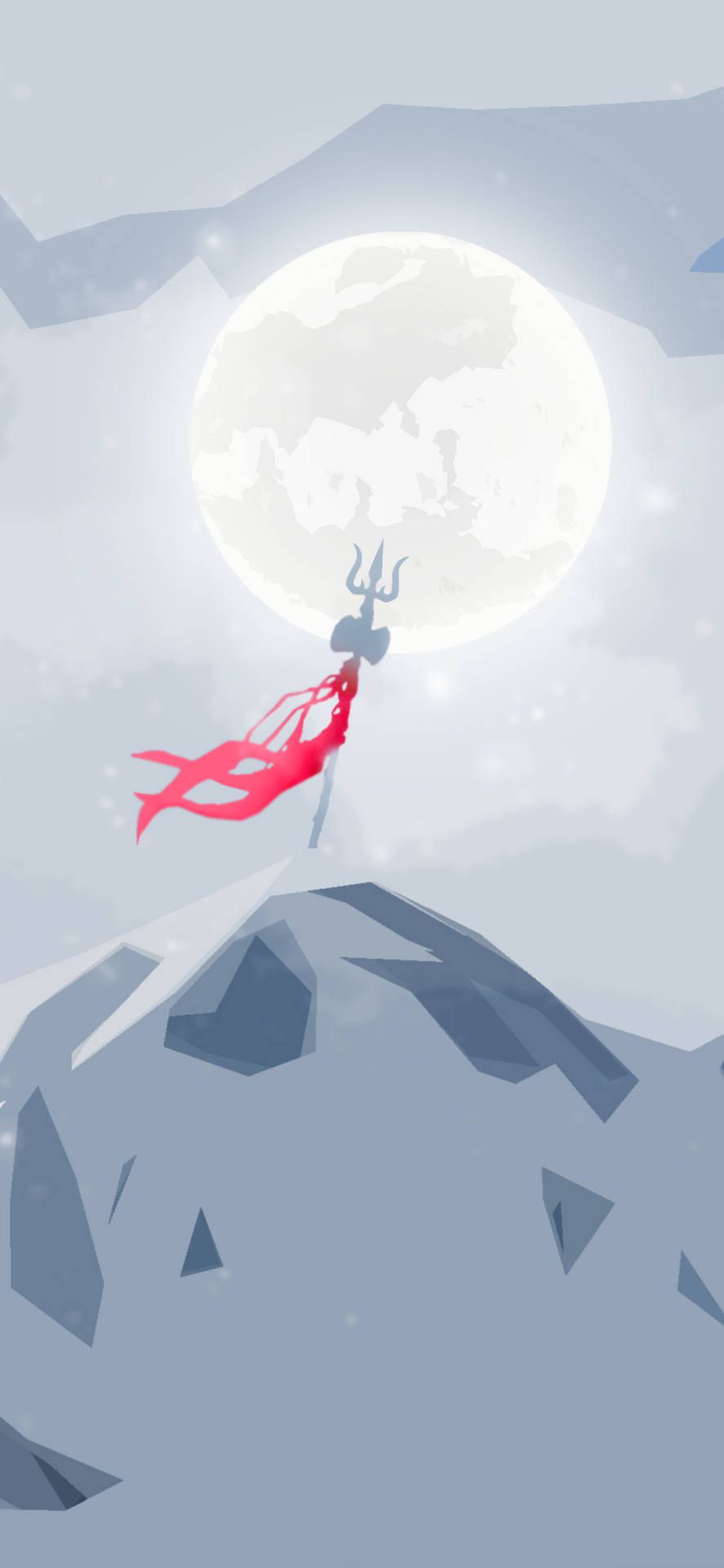 887x1920 Shiva Trishul Vector Art Wallpaper