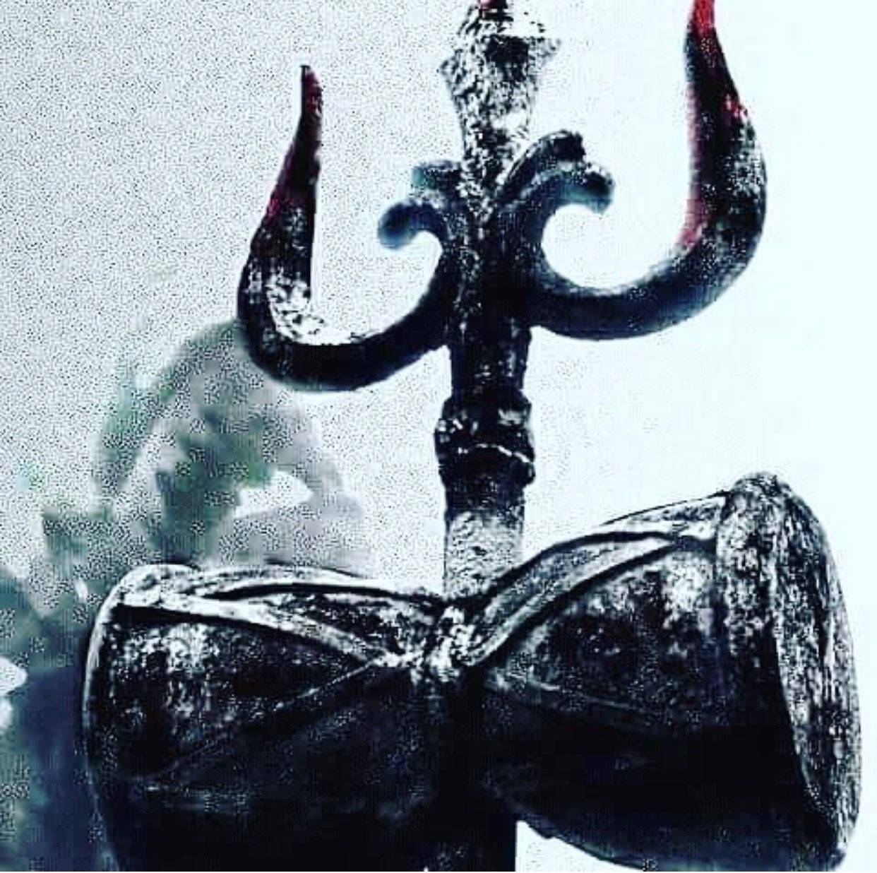 1242x1236 Lord Shiva Symbol Trishul Wallpaper