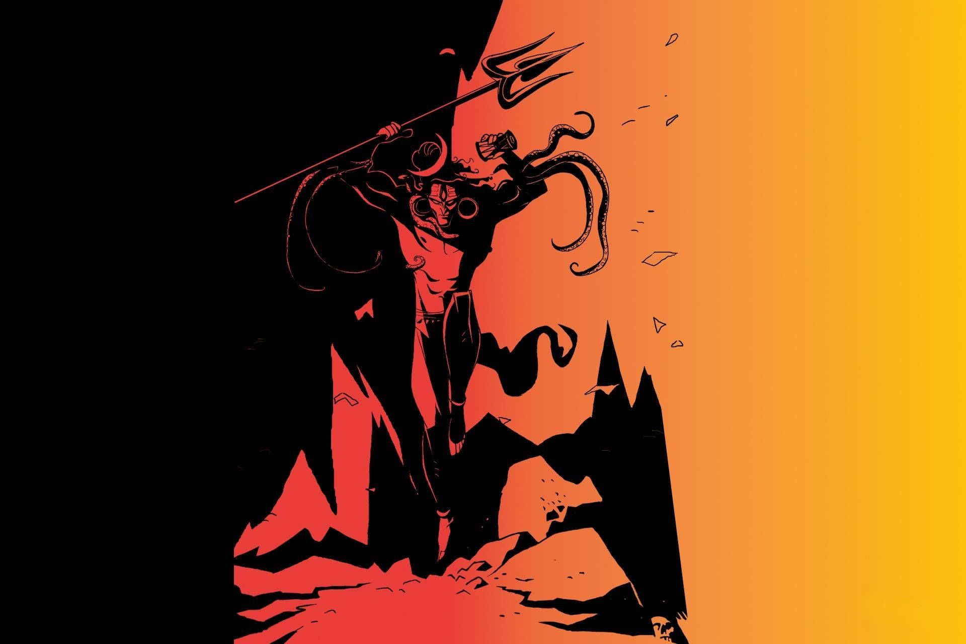 1920x1280 Graphic Art Shiva Trishul Wallpaper