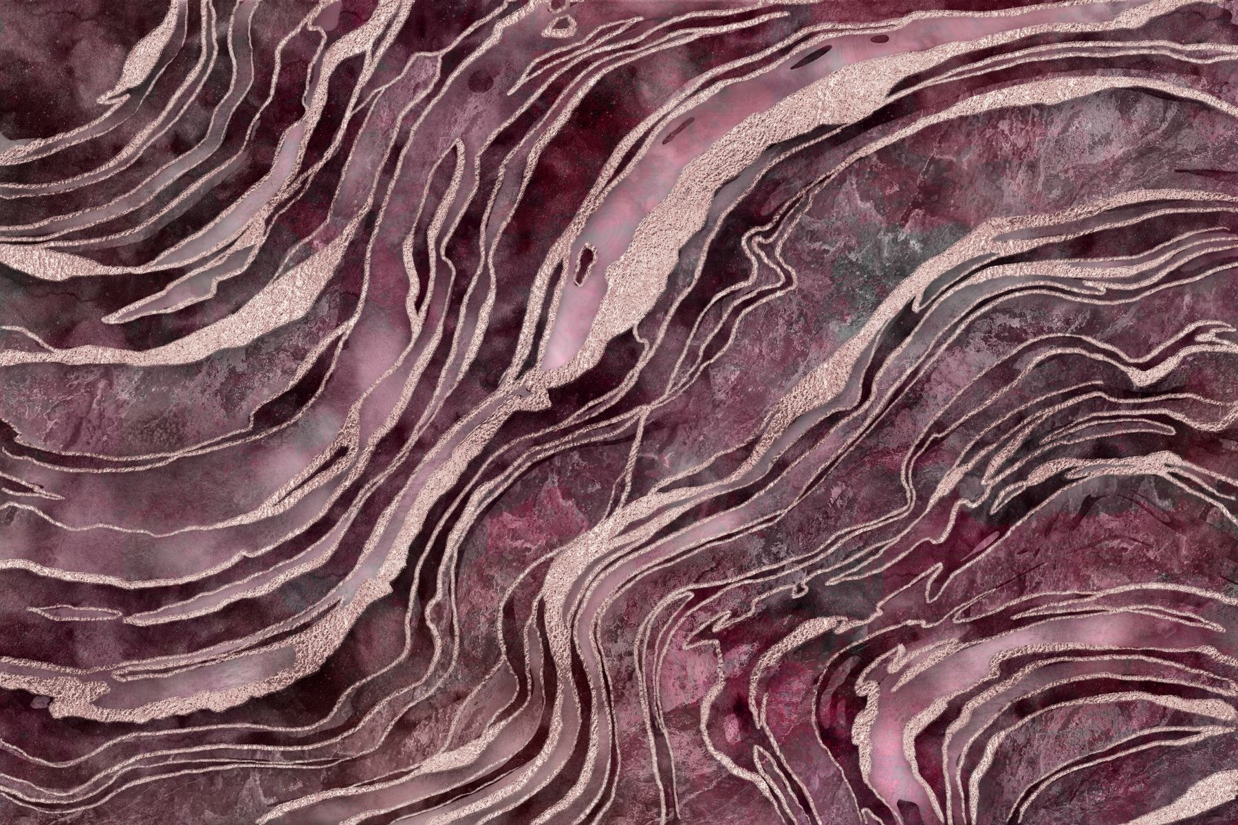 1800x1200 Rose Gold Burgundy Marble Wallpaper
