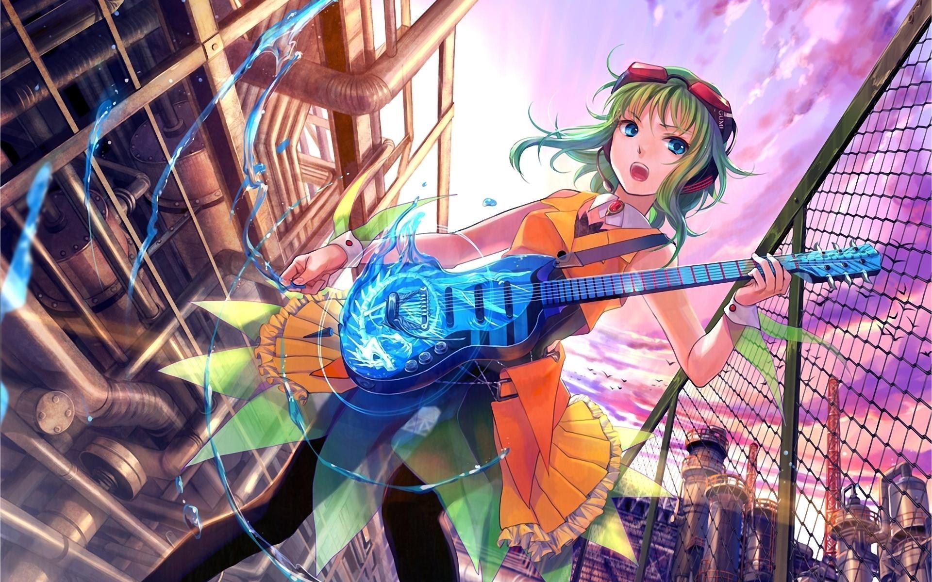 1920x1200 Anime Music Girl HD Desktop Wallpaper