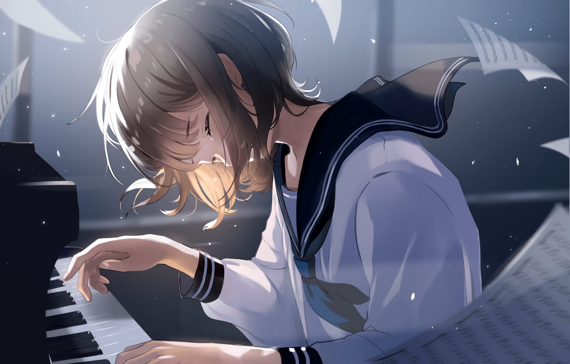 2000x1279 Anime Music HD Wallpaper by 雪丸ぬん