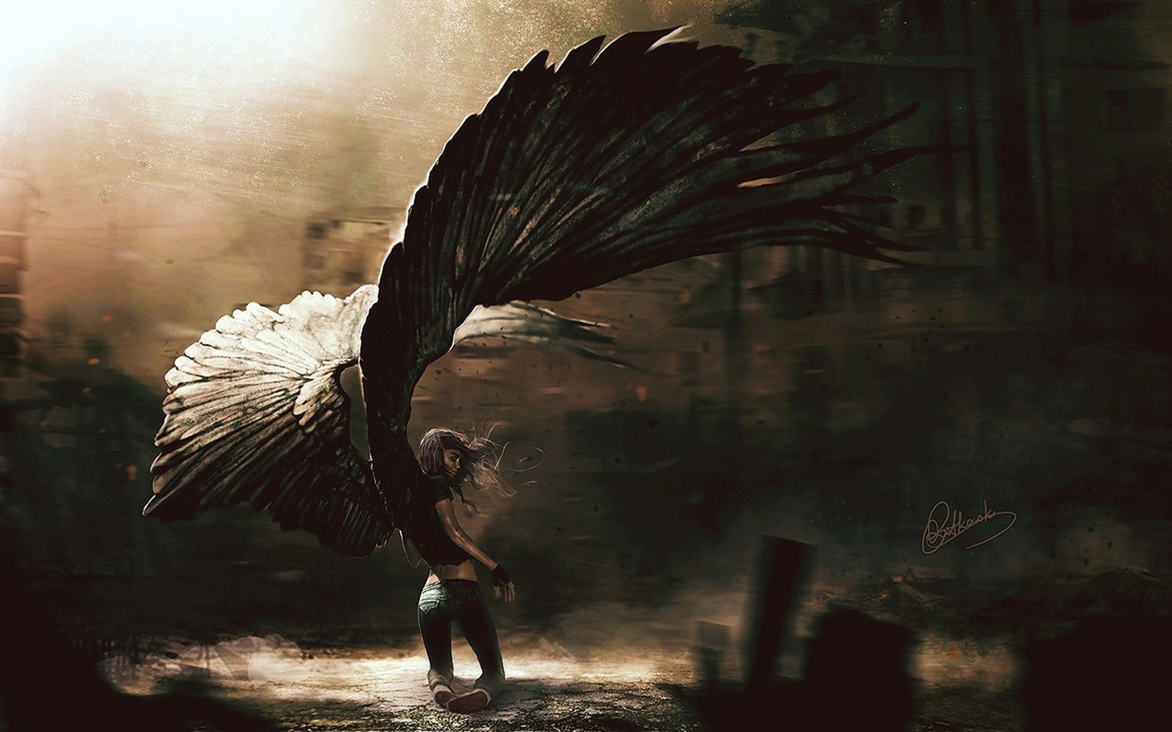 1680x1050 Dark Angel Wallpaper