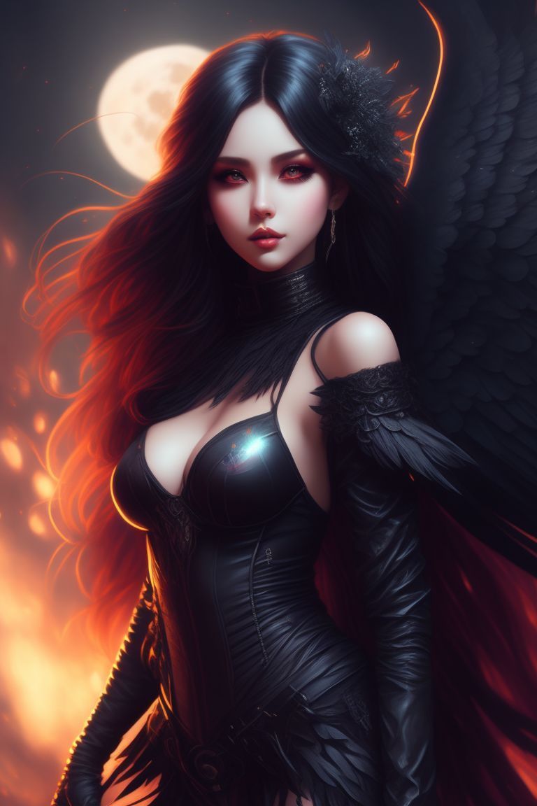 768x1152 Fickle Loris892: Beautiful Dark Angel