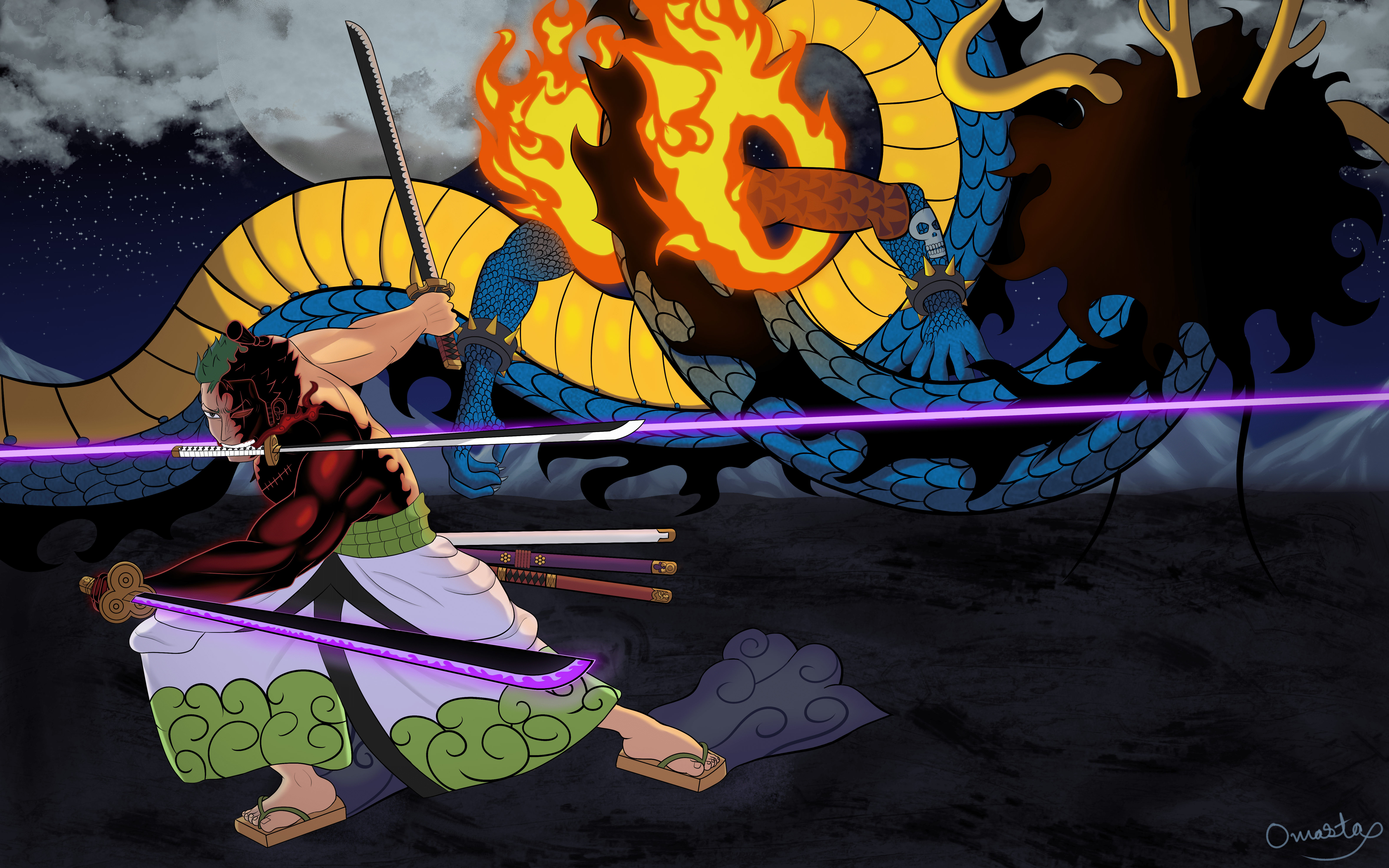 6395x4000 My take on how Zoro vs Kaido would look