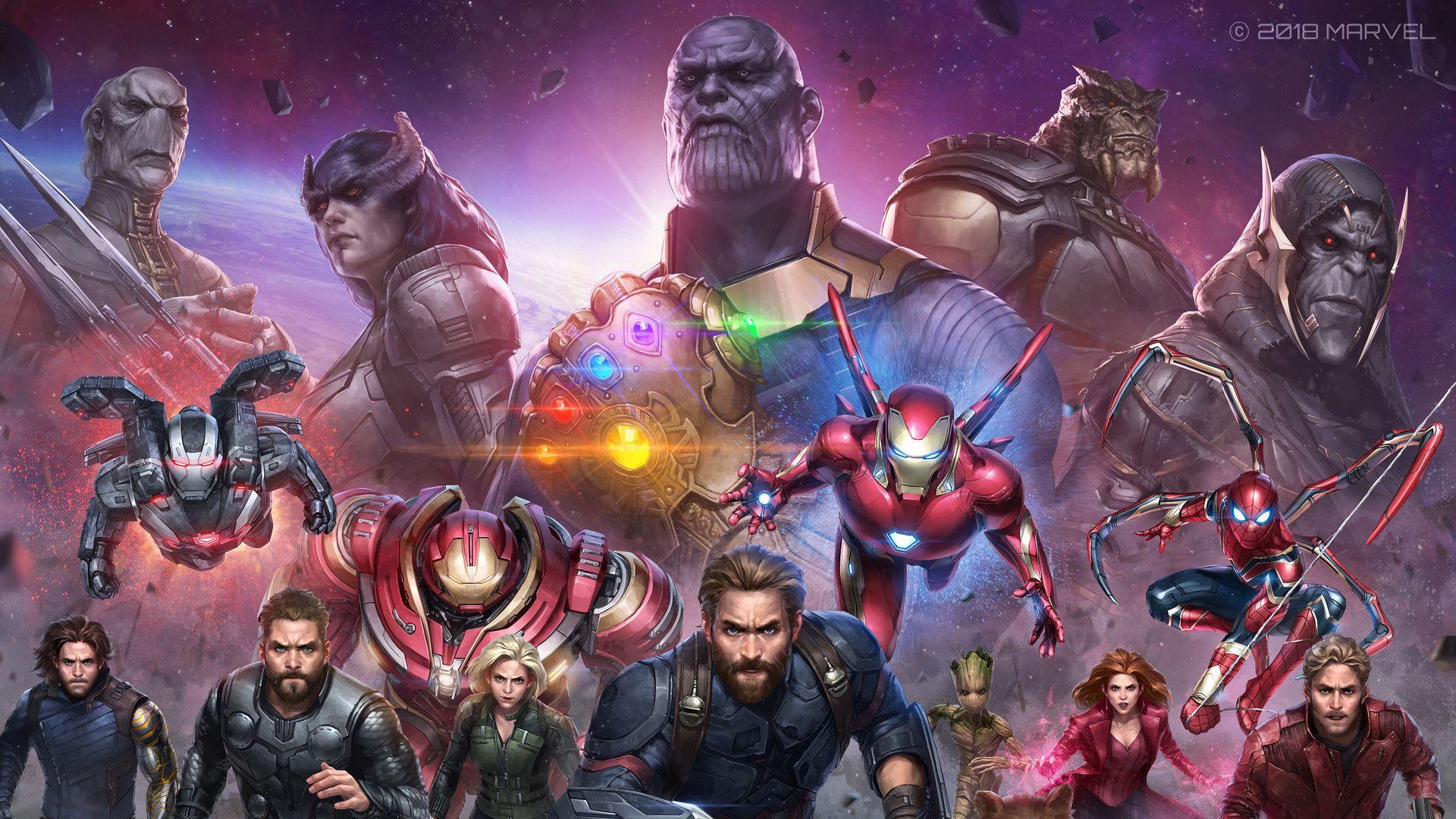 1920x1080 Avengers Infinity War Future Marvel Fight Laptop