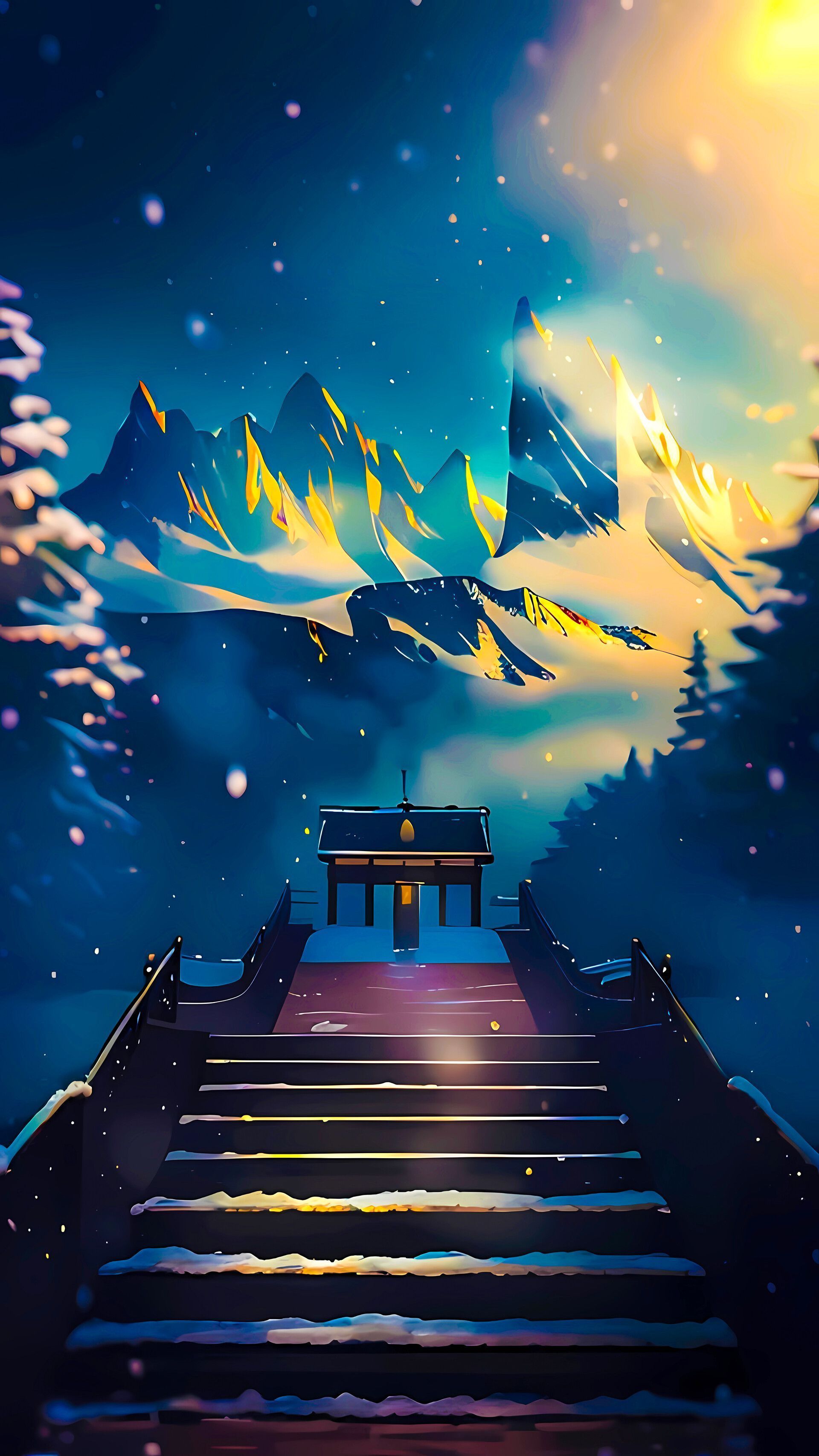 1920x3413 Snowfall Wallpaper with 4K
