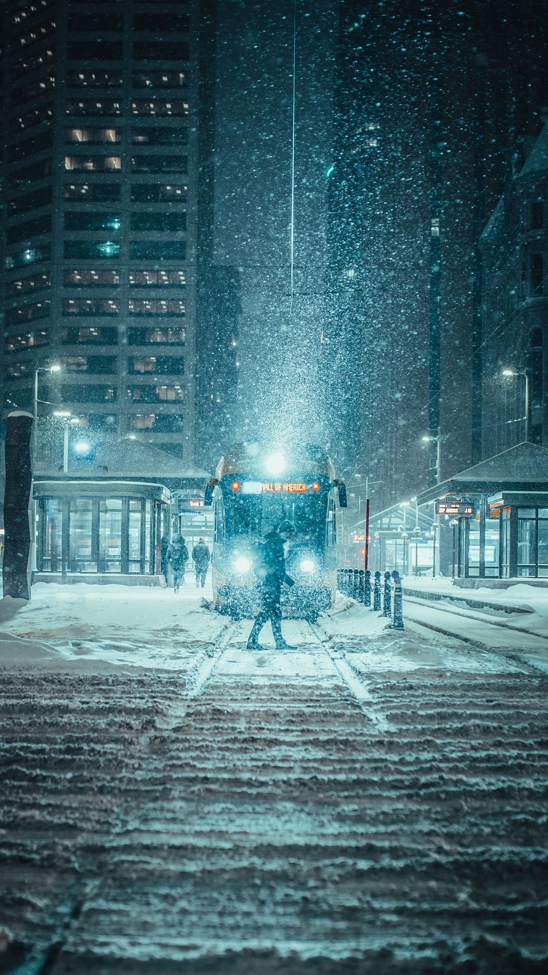 1080x1920 Download wallpaper 1080x1920 snowfall