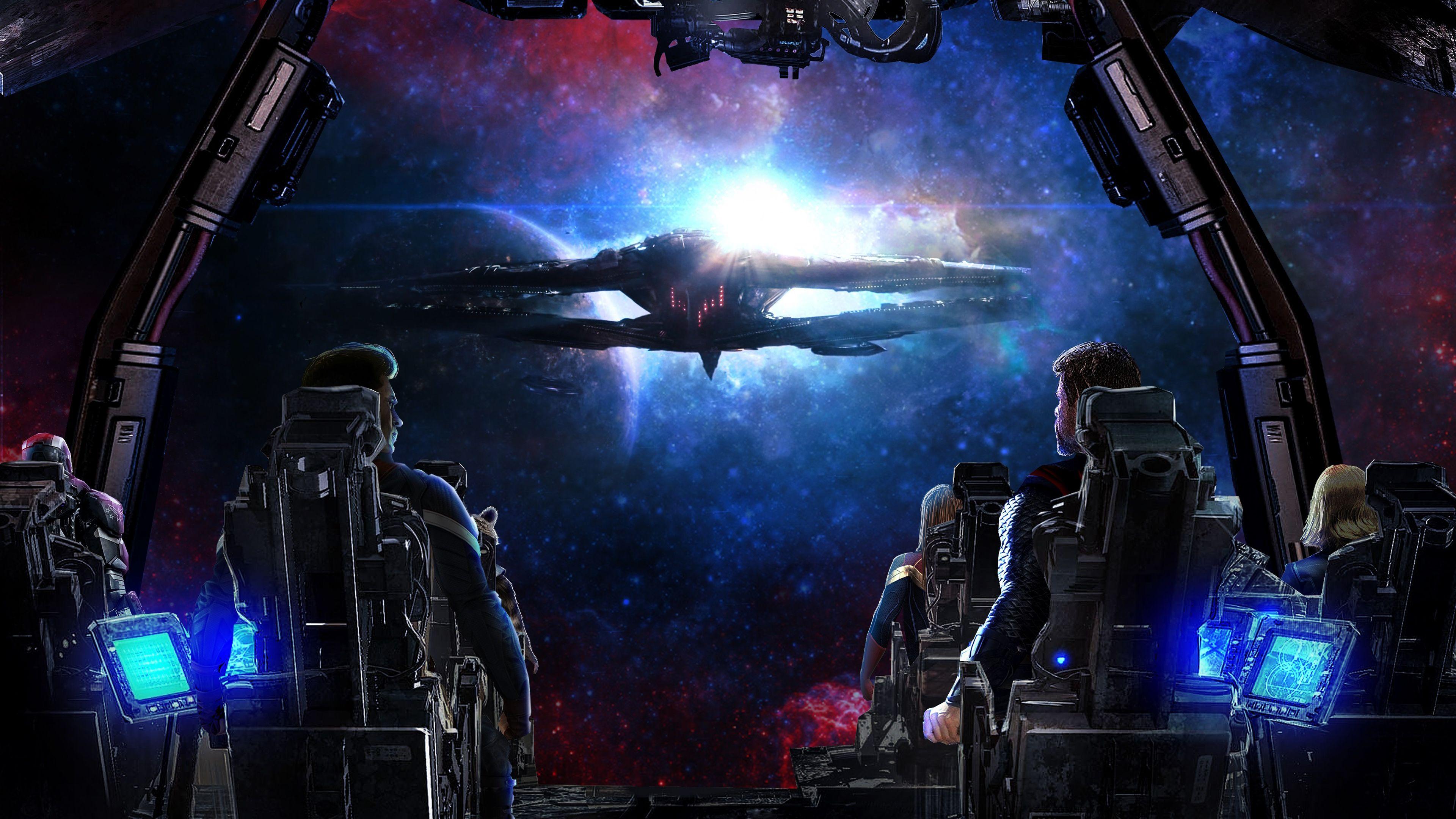 3840x2160 Wallpaper 4k Avengers Endgame Ship Approach 4k 2019 movies