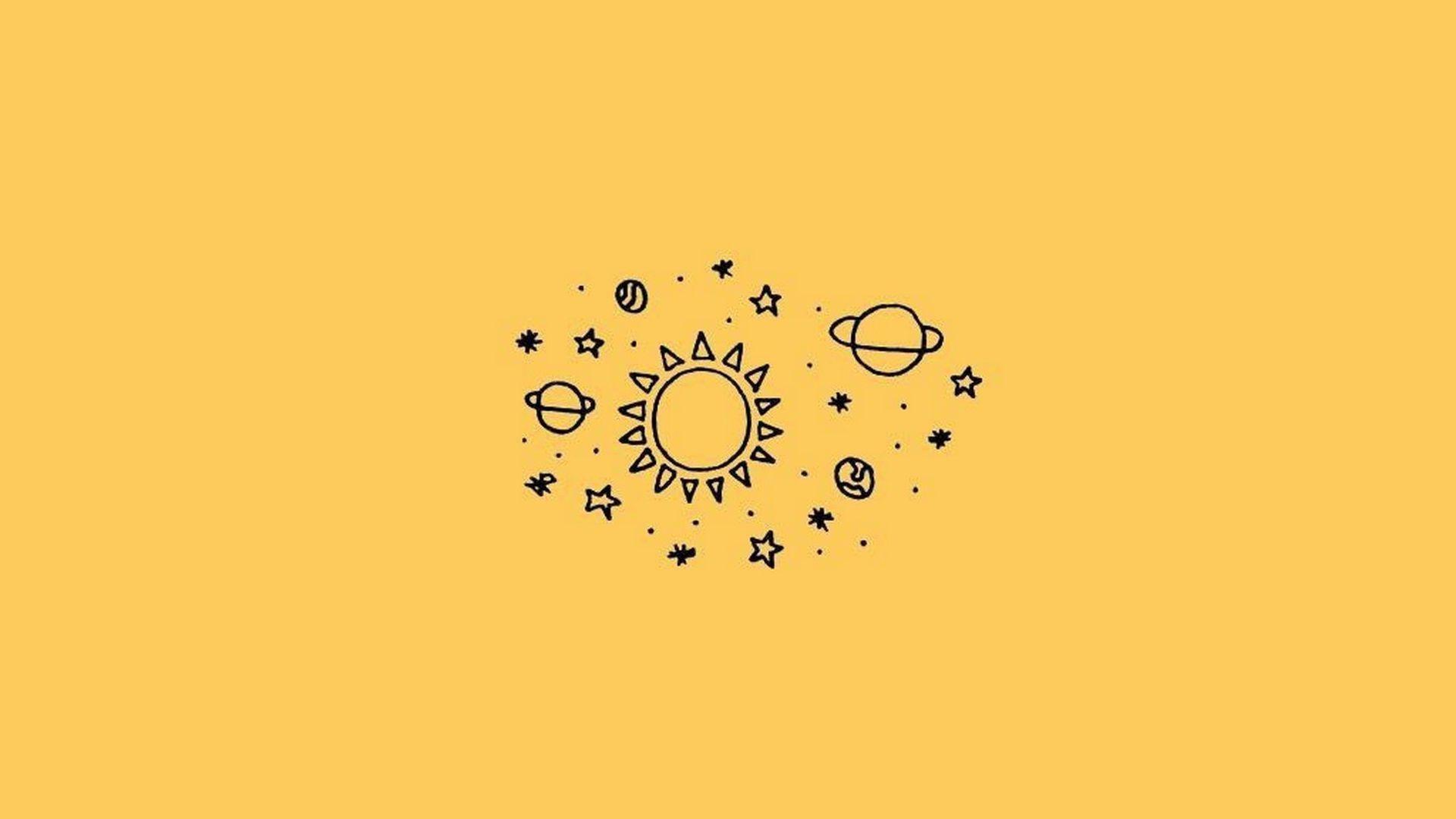1920x1080 Aesthetic Yellow Computer Wallpaper