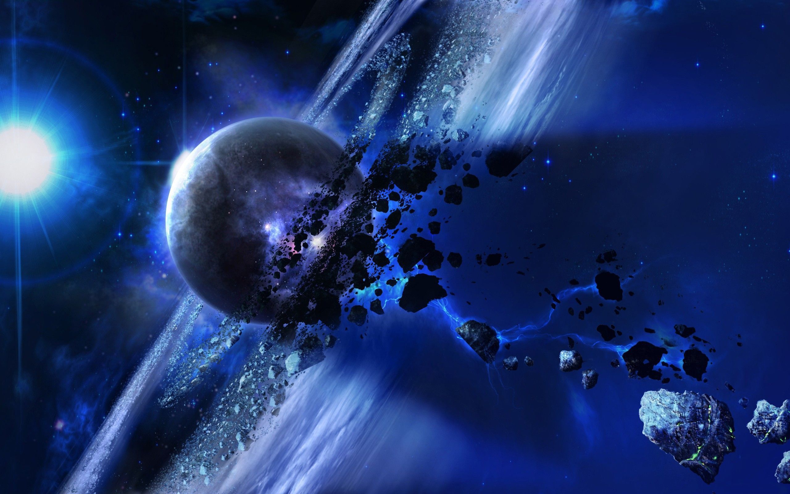 2560x1600 Galaxy Earth Computer Wallpaper