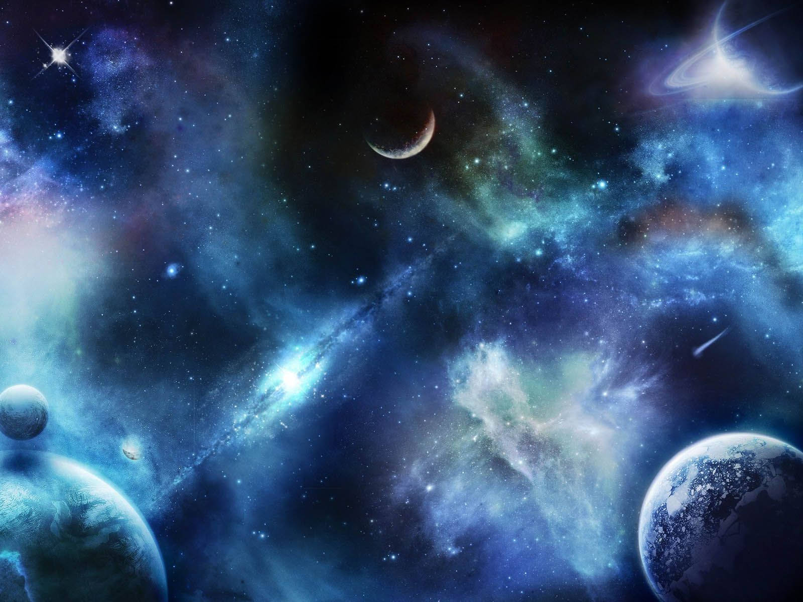 1600x1200 Universoblu Con Pianeti. Wallpaper