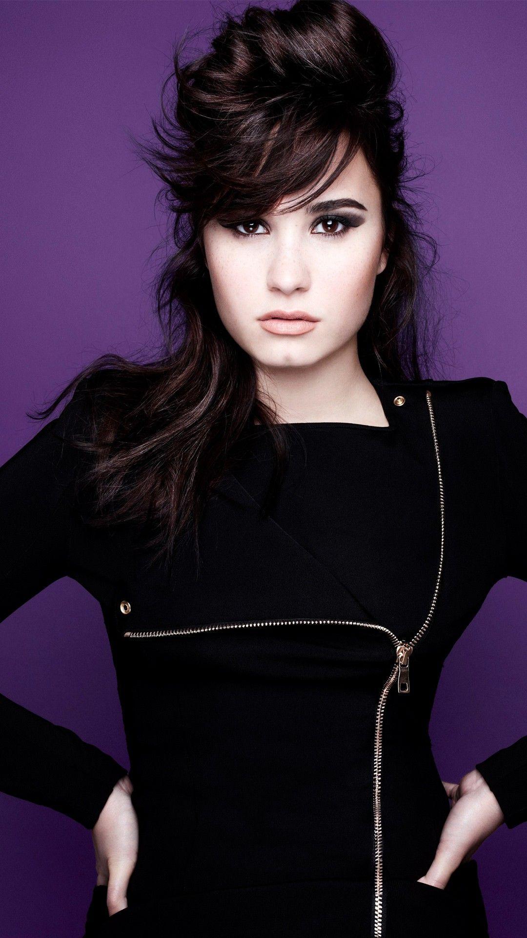 1080x1920 Demi Lovato Neon Lights 5K Wallpaper