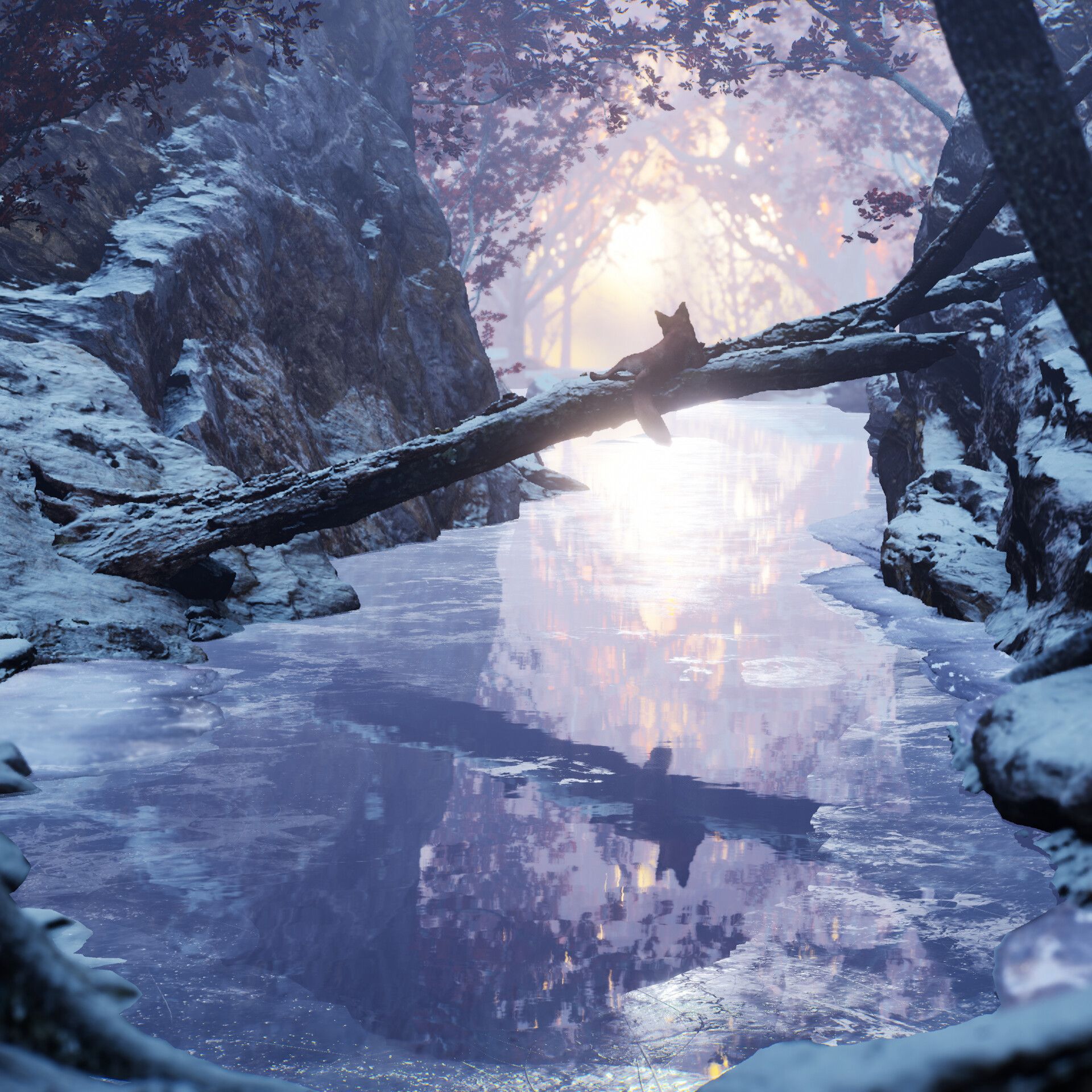 1920x1920 Lonely Winter [UE4]