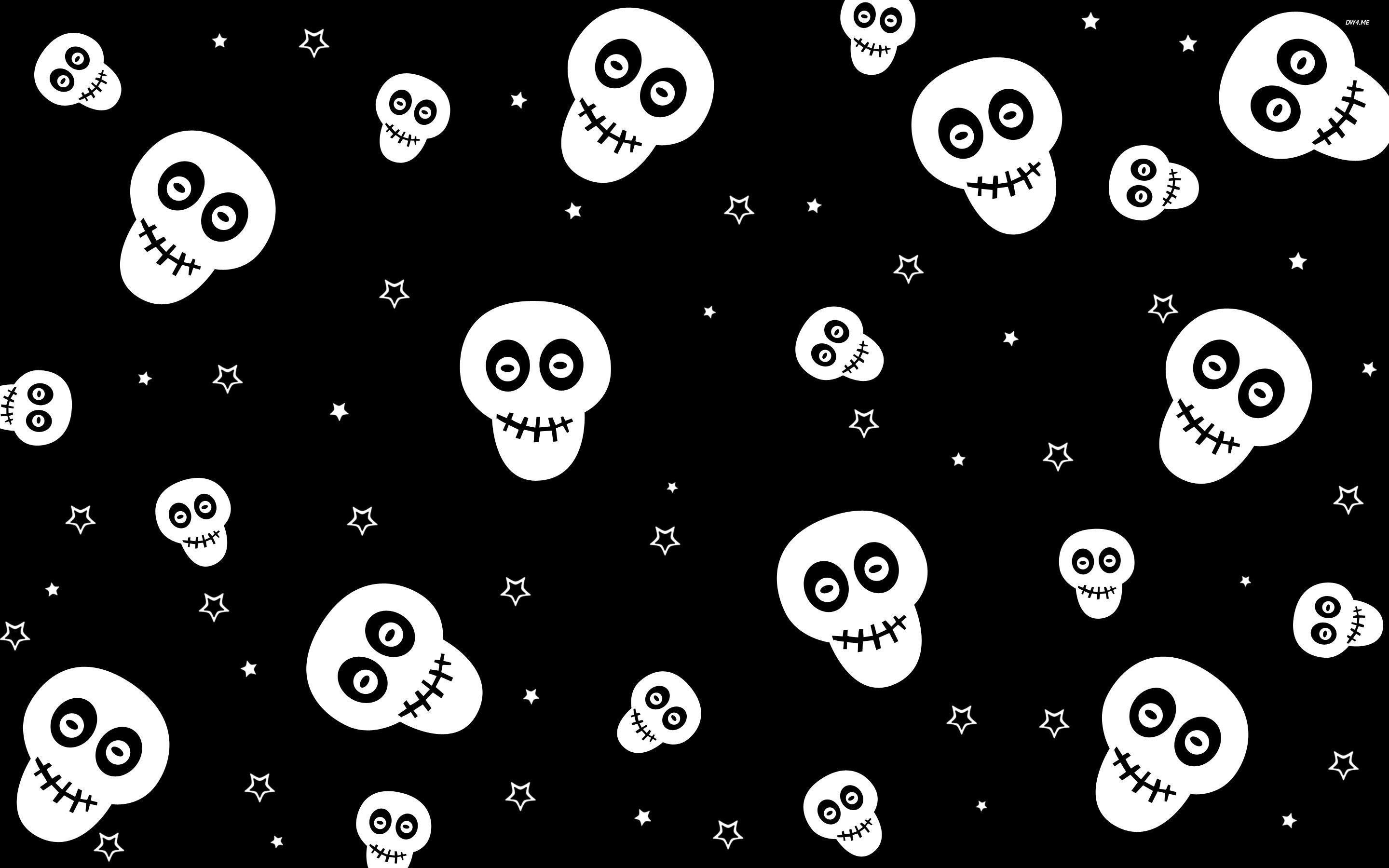 2880x1800 Cute Skeleton Wallpaper
