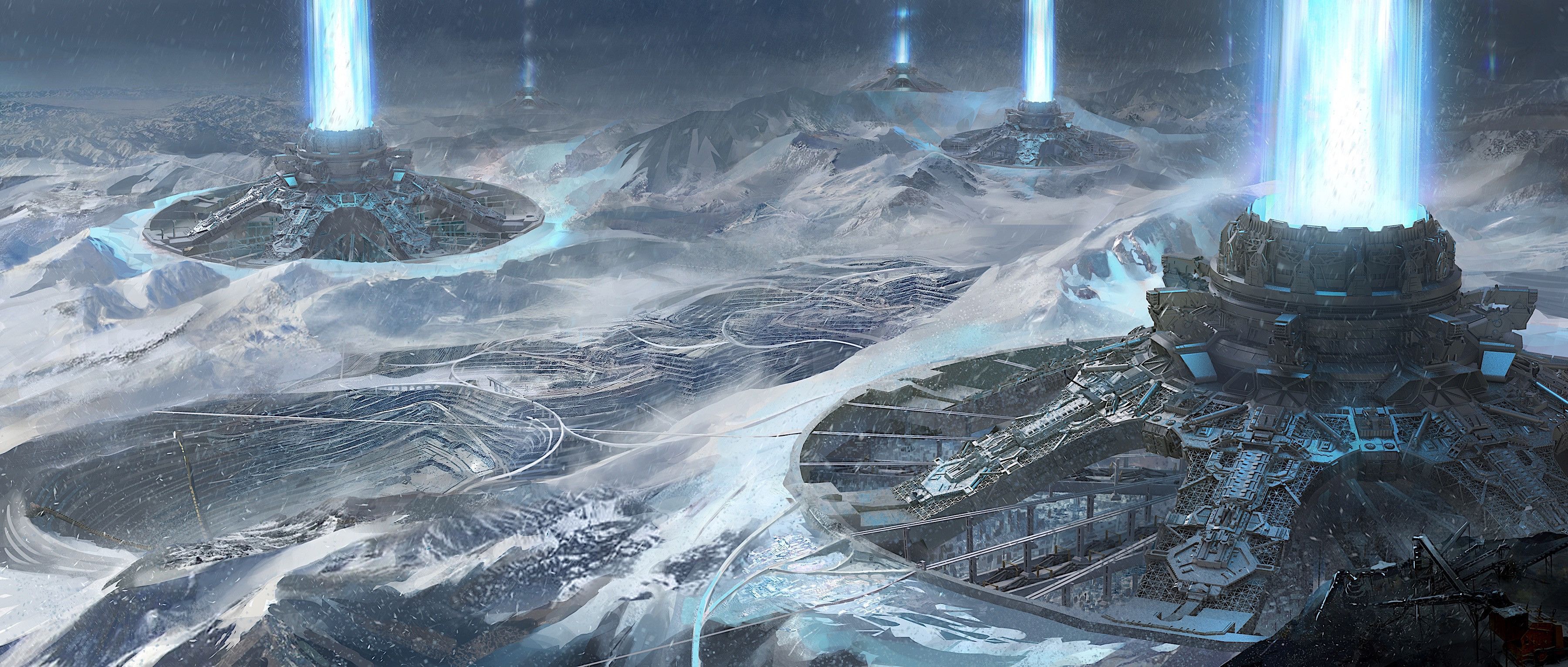 3600x1532 Movie The Wandering Earth HD Wallpaper