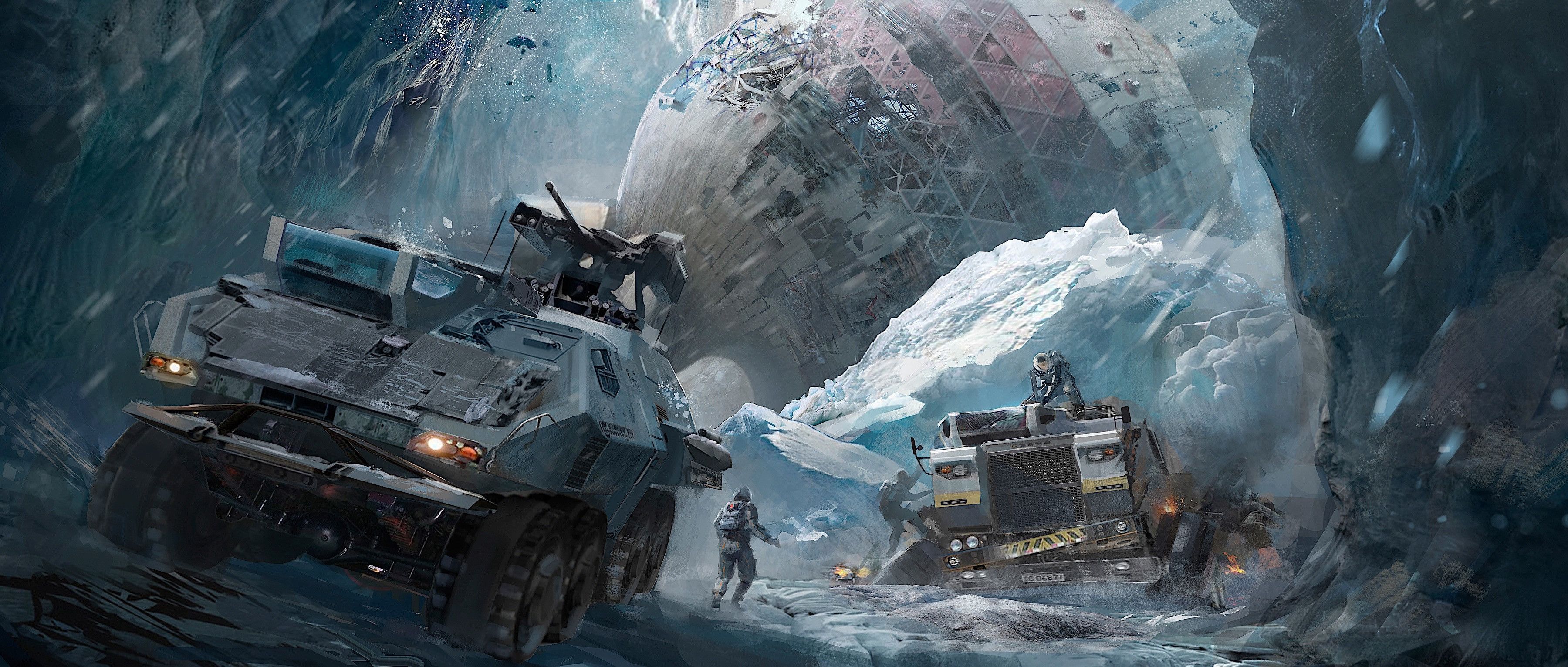 3600x1531 Movie The Wandering Earth HD Wallpaper