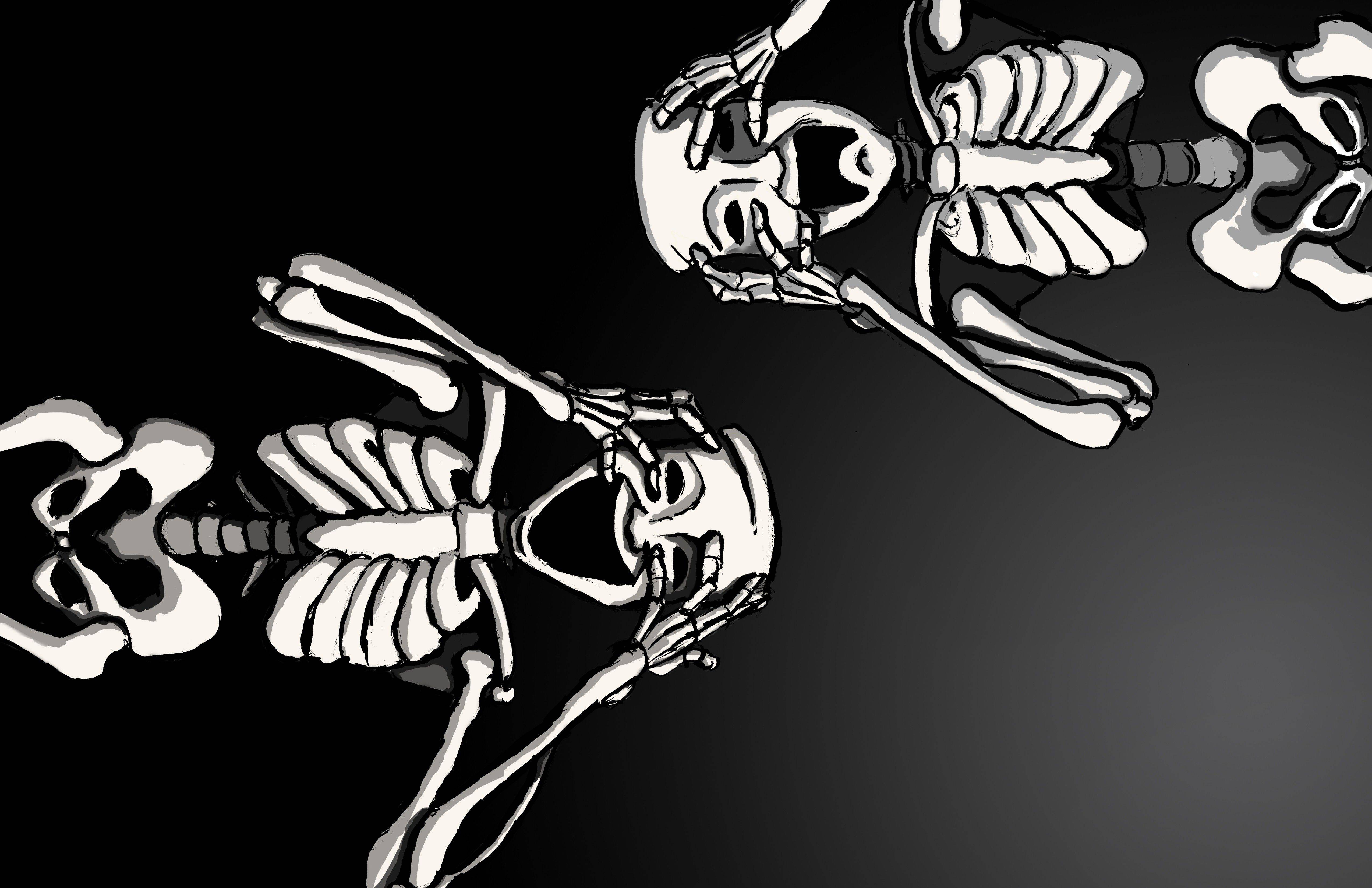 5100x3300 Cute Skeleton HD Wallpaper