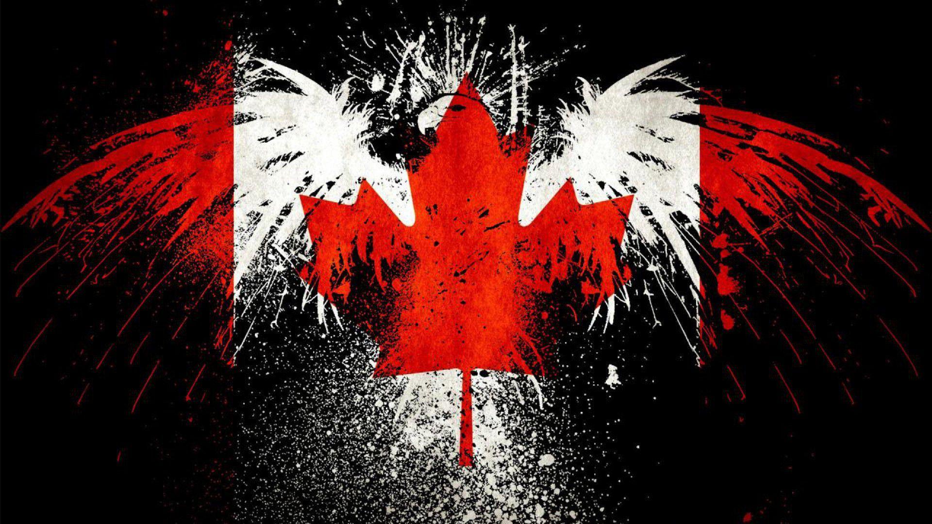 1920x1080 Eagle Canada Flag HD Wallpaper