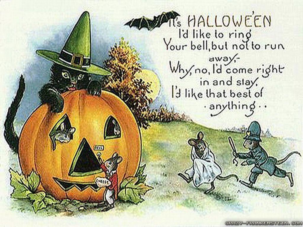 1024x768 Halloween Vintage wallpaper Crazy Frankenstein 1024x768