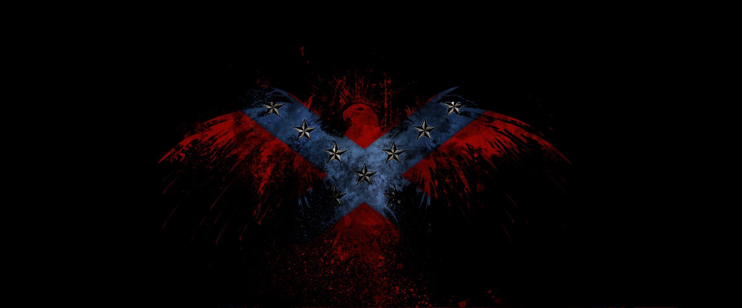 2500x1038 Eagle Flag Wallpaper 2500x1038