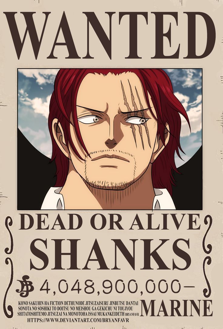 736x1083 Shanks bounty (One Piece Ch. 957)