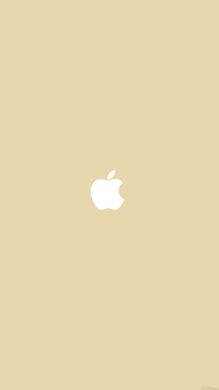 750x1334 iPhone7papers apple logo gold minimal